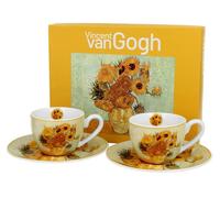 Set de 2 tasses à espresso Van Gogh Sunflowers 90 ml