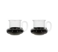 Tom Dixon Set de 2 tasses à thé Bump noir HxØ 7,2x11,3cm