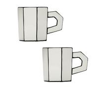Set de 2 tasses à thé Carte Blanche LxWxH 12.5x8.2x9.4cm