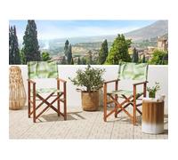 Set de 2 toiles de rechange pour chaises motif feuilles tropicales CINE