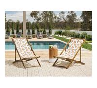 Set de 2 toiles de rechange pour transat avec motif oranges ANZIO/AVELLINO