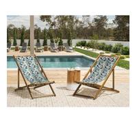 Set de 2 toiles de rechange pour transat avec motifs pelicans ANZIO/AVELLINO