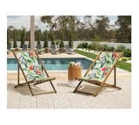 Set de 2 toiles de rechange pour transat avec motifs toucans ANZIO/AVELLINO