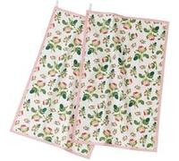 Set de 2 torchons Rose redouté - Roy Kirkham - Décoré - Tissu Rose G