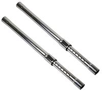 set de 2 tubes télescopiques 32mm Ø Tube d'aspirateur extensible 480-804 mm - Tube de rallonge universel pour tapis, sols durs - Tube de rechange chromé pour aspirateur de sol - Tube d'aspiration avec