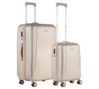 Set de 2 valises CarryOn Skyhopper - Bagage a main 55cm avec valise grande 78cm avec serrure TSA - Beige