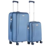 Set de 2 valises CarryOn Skyhopper - Bagage a main 55cm avec valise grande 78cm avec serrure TSA - Bleu