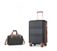 Set de 2 valises de voyage rigides - KONO - Grande 75x48x30 cm - 4 roulettes 360° - Serrure TSA - Coque ABS 100L