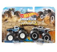 Hot Wheels Monster Trucks - Coffret 2 véhicules Monster Truck Double Démolition - Petites Voitures - 3 ans et +