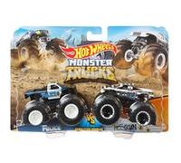 Hot Wheels Monster Trucks - Coffret 2 véhicules Monster Truck Double Démolition - Petites Voitures - 3 ans et +