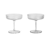 ferm LIVING Coupes à champagne Ripple - transparent