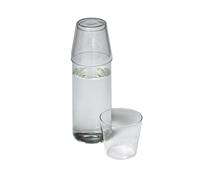 Set de 2 verres à eau avec carafe Milk glass H x Ø 7.4x7.9cm/caraffe H x Ø 23x7.5cm