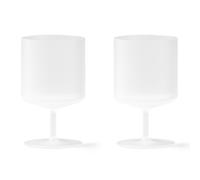 ferm LIVING Set de 2 verres á vin Ripple givré H x Ø 12,5x7,5cm