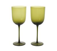 Ferm Living Set de 2 verres à vin rouge Host vert mousse lxHxP 23x25,5x8,5cm
