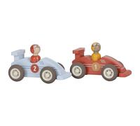 Set de 2 voitures de course en bois