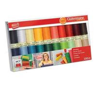 Set De 20 Bobines Fils À Coudre 100 M Coloris Assortis