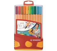 STABILO Stylo feutre Point 88 - Étui ColorParade x20 feutres coloris assortis avec attache