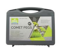 Set de 20 piquets à visser COMET PEGS 18.3 cm + mallette - sols caillouteux ou rocheux
