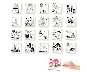 Set de 20 pochoirs de cuisson réutilisables 13x13cm : décoration créative pour pain, café, tarte, gâteau, biscuits, facile à utiliser pour cuisine maison et artisanale