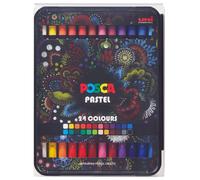 POSCA Crayon de cire PASTEL KPA100, étui métallique de 24 G