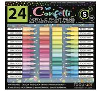OZ International – Lot de 24 marqueurs acryliques, pointes extra fines 0,7 mm, non toxiques