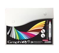 SET DE 24 MARQUEURS GRAPH'IT ESSENTIAL DESSIN ART CSK GRAFFITI STYLISME DESIGN ARCHITECTE LOT PRO FEUTRE MARKER SKETCH BOOK B7 NEW