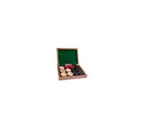 Set de 24 pions - Coffret palissandre - Jeu du Carrom