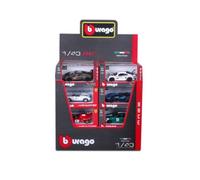Set de 24 véhicules Burago 1/43 Race Collection Modèle aléatoire