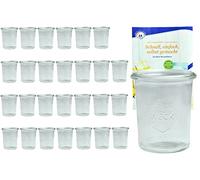 Set de 28 verrines à dessert Weck de 160 ml,livre de recettes de la marque Diamant inclus (français non garanti)