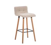 Set de 2Tabouret De Bar -CEYZERIEUX Finition Naturel(Crème)