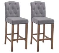 Set de 2Tabouret De Bar -JAYAT Finition Antique Brillant