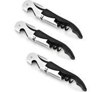 set de 3 - 12cm Tire-bouchon vin en acier inoxydable Couteau sommelier Ouvreur de vin avec décapsuleur & coupe-film Couteau sommelier Couvert de sommelier multifonctions | Tire-bouchon manuel