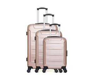 SET DE 3 ABS ELBE-A 70 cm 4 Roues - rose - WAVE PARIS