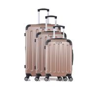 SET DE 3 ABS TUNIS B 4 ROUES - ROSE - BLUESTAR