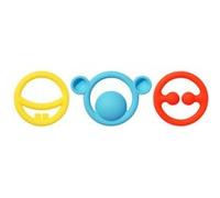 Set de 3 anneaux de dentition tactiles Jaune, Rouge et Bleu NIGI, NAGI & NOGI - MOLUK