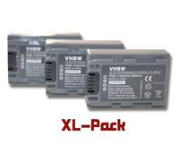 Set de 3 batteries 600mAh pour caméscope Sony DCR-DVD405, DVD405E, DCR-DVD505, DVD505E, DCR-dVD705, DVD705E, DCR-DVD755, DVD755E, BC-TRP