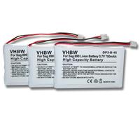 Set De 3 Batteries 700mah Pour Téléphone Fixe Telekom T-Com T-Home Speedphone 300 Remplace 253230694, Ctb104, Lp043048ah