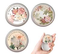 Set de 3 Baumes de Parfum Solide pour Femme - Parfum de Poche Portable aux Fragrances de Rose, Lotus et Pivoine - Coffret Cadeau Longue Durée Idéal pour Voyage et Usage Quotidien