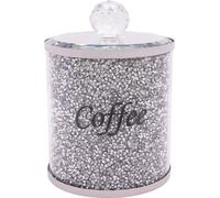 set de 3 boîtes à provisions Boîtes à café 500g Thé Sucre Récipient en verre avec couvercle Style diamant concassé