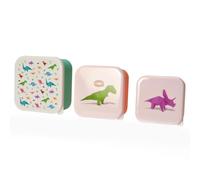 Set de 3 boîtes à sandwich Dinosaure / Boîte de petit déjeuner pour enfant / garçon (école / maternelle)