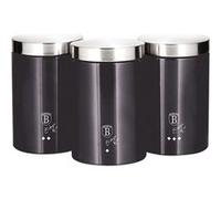 Set de 3 Boîtes de Cuisine en Acier Inoxydable Robuste, Ø11 x 17,8 cm Design Berlinger Haus Carbon Pro Gris Foncé / Inox 3
