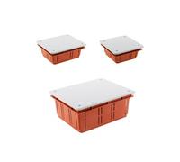 - Set de 3 boîtes de dérivation à encastrer