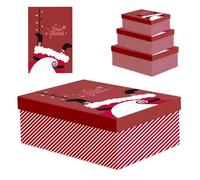 Set de 3 boîtes décoratives en carton, message Bon Nadal Catalan, Père Noël Emballage de Noël, Décoration de chambre d'enfant, Sal