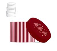 Set de 3 boîtes rondes décoratives en carton, Emballages de Noël du Père Noël, Décoration Chambre d'enfant, Salon, Rangement 28474