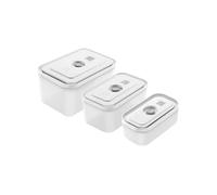Set de 3 boîtes sous vide plastique rectangulaire Blanc TS