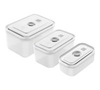 Set de 3 boîtes sous vide plastique rectangulaire Blanc TS