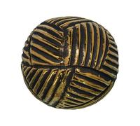 Set de 3 Bolas de Ceramica ralladas Dorado y Negro 9cm