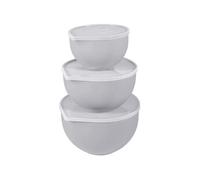 - Set de 3 bols patissier avec couvecle gris