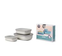 Set de 3 bols rectangulaires Cirqula Nordic White 500ml, 1000ml, 2000ml Mepal