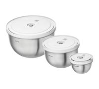 ZWILLING Fresh & Save BOWLS Set de bols sous vide S/M/L / 6-pcs, Acier inoxydable, Blanc argenté